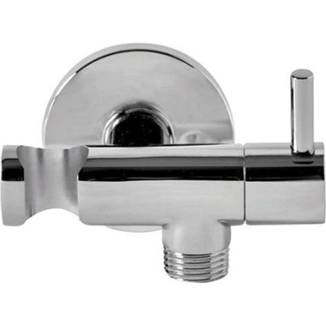Cleafe - Deviatore Con Supporto In Ottone Per Rubinetto Accessorio Bagno Doccia Cromato Tondo 59505 - (1/3)