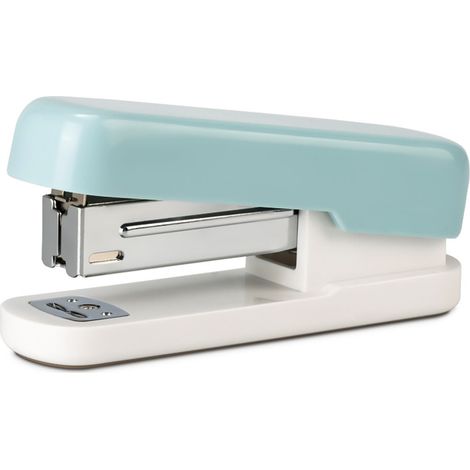 Mini agrafeuse portable élégante et robuste, avec agrafes n° 12, idéale pour le bureau, la maison et l'école (bleu clair). (1/5)