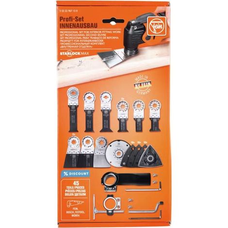 Estuche profesional de 45 piezas STARLOCK Max FEIN 35222967120 para la segunda fase
