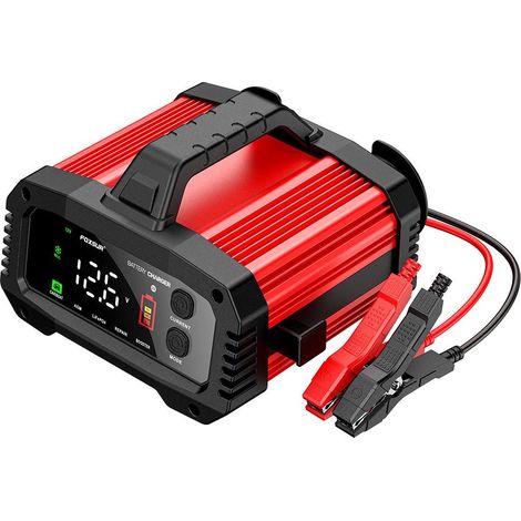 25A Chargeur Batterie Voiture 12V/24V, Chargeur Batterie Lithium avec Réparation Automatique, Écran LCD, Booster Démarrage Assisté en 200 Secondes, Chargeur pour Voiture,Moto,Camion,LiFePO4,AGM (1/5)
