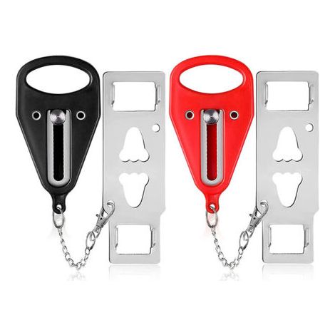 Serrure de porte Portable pour voyage, dispositif d'auto-défense pour maison, appartement, hôtel, salon, dortoir d'école (1/5)