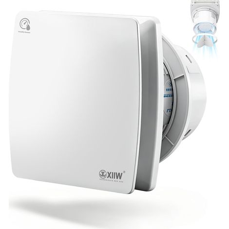 100mm Extracteur d'Air VMC Salle de Bain Hygroréglable et Minuterie  12W 95m³/h 34dB IPX4, Clapet Anti-Retour, Silencieux Ventilateur Salle de Bain, Cave WC et Cuisine, Mural (1/5)