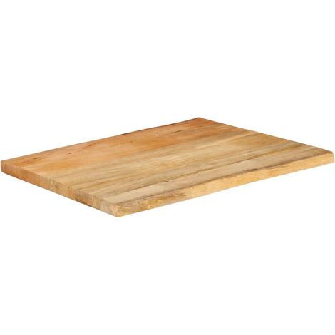 Tischplatte 90x60x2,5 cm lebendige Kante aus massivem Mangoholz