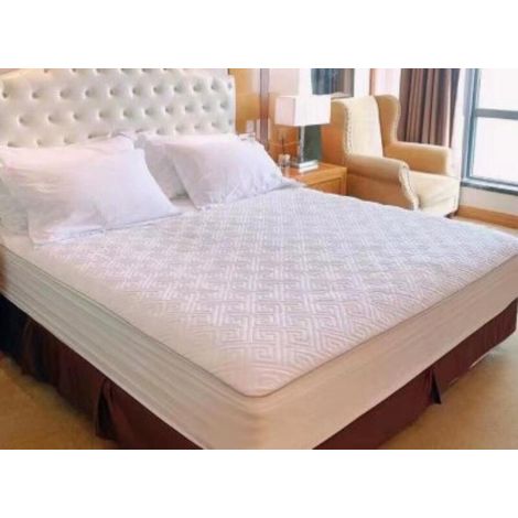 Matratzenbezug, 160 x 200 cm, effektiv mottensicher, 360° Rundumabdeckung, Polyester-Baumwoll-Mischgewebe, elastische Kanten, weiß. (1/5)