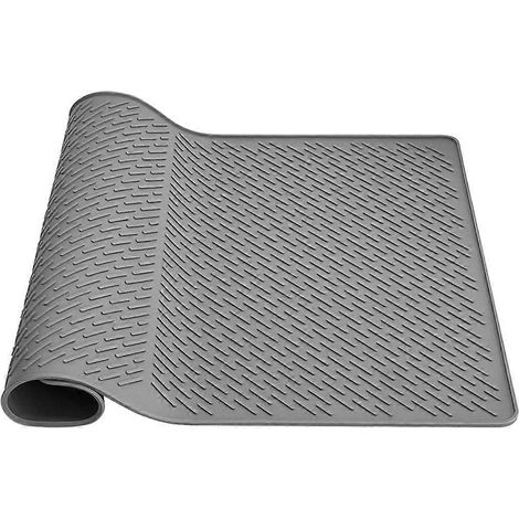 Tapis de protection en silicone pour plaque de cuisson 70,6 x 50,5 cm (27,8 x 19,9 pouces), gris (1/5)