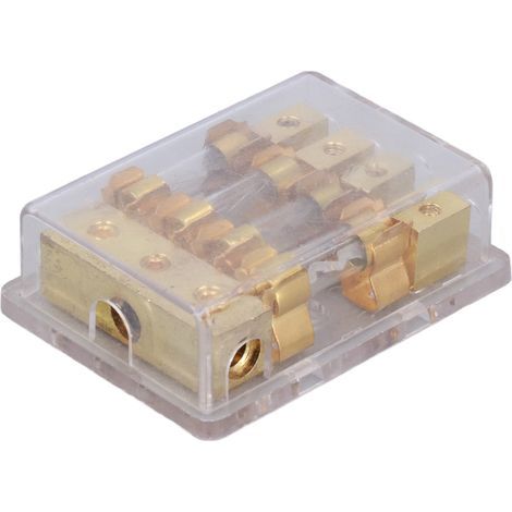 Stromverteilerblock, 1-zu-4-Ausgangs-Auto-Audio-Splitter, Erdungsverteiler, 60-A-Sicherungshalter (1/5)