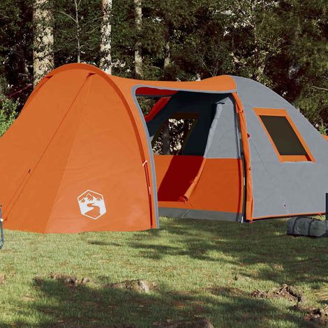 vidaXL Family Tent Dome 6-Person Orange Waterproof (1/5)