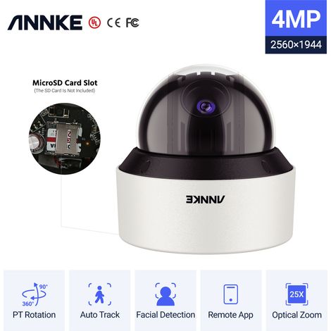 ANNKE Telecamera Dome PTZ PoE 4MP esterni zoom ottico 25x, IK10 antivandalismo, visione notturna colori (1/5)