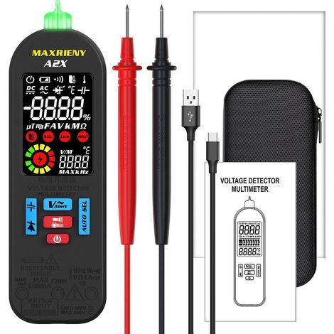 MAXRIENY Automatisches, intelligentes, berührungsloses digitales Multimeter mit Anti-Burn-Funktion und intelligentem Spannungsdetektor (Smart Voltm) (1/5)