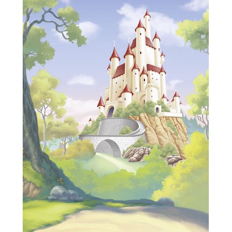 Papier peint panoramique - Disney Princess Snow White Castle - Taille: 200 x 250 cm