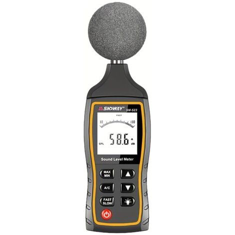 Décibelmètre Numérique Professionnel Haute Précision Sonomètre Portable avec Pondération A/C, Plage de Mesure 30–130 dB pour Usage Industriel et Domestique (1/2)
