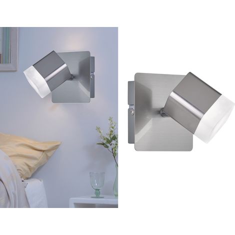 2er SET LED Wand- & Deckenstrahler Silber matt, Breite 10cm (1/5)