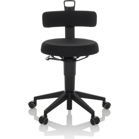 [GEBRAUCHT] B-Ware hjh OFFICE Arbeitshocker Stuhl Balancestuhl TOP WORK FLEX Stoff schwarz Hocker (1/2)
