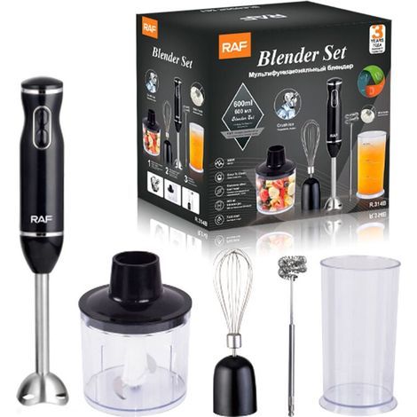 Mixeur plongeant 800W – Hachoir 500ml et mélangeur 600ml – Acier inoxydable sans BPA – Turbo pour mélange rapide (1/5)