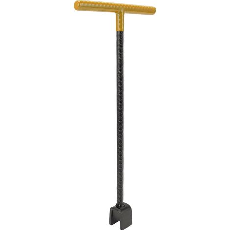 Clé à molette multifonction en acier pour compteur d'eau, poignée en T et outil utilitaire à 4 voies pour vannes et robinets (jaune) (1/5)