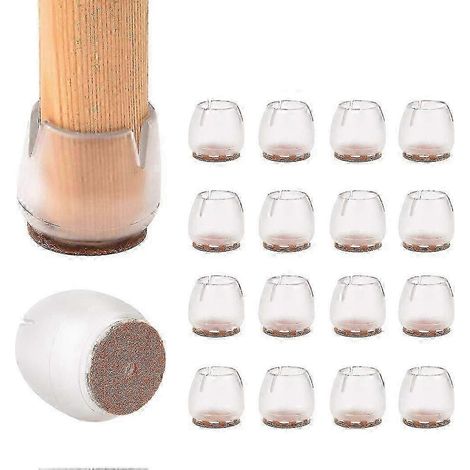 Patins antidérapants pour pieds de chaise ronds de 21 à 25 mm (lot de 16) (1/2)