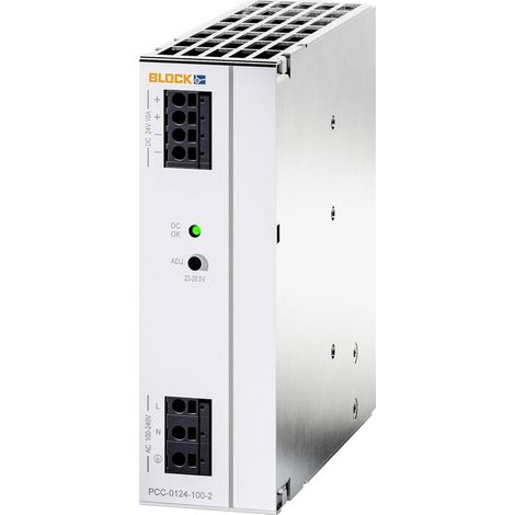 BLOCK PCC-0124-100-2 Alimentatore switching 24 V/DC 10 A 240 W Num. uscite:1 x Contenuto 1 pz. (1/2)