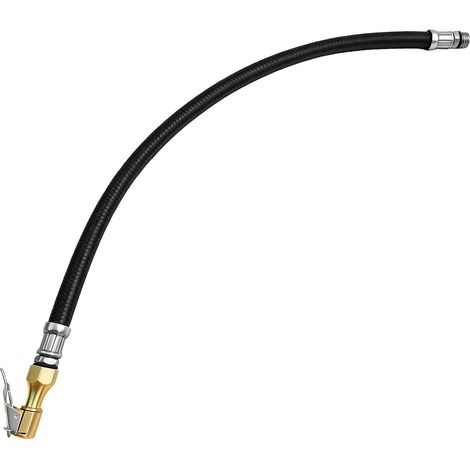 Tyre Inflator Hose 53 cm Explosion Proof Rubber Valve Hose Easy to Connect Black Replacement Inflator Air Hoses for Cars, Bikes and Motorcycles (1/5)