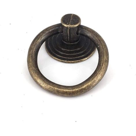 Poignées en laiton antique, boutons de porte, anneau, ferrures (1/3)