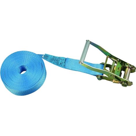 Sangle d'arrimage 1 partie bleu 6 mètres largeur 35 mm 3200 daN - PMS INDUSTRIE