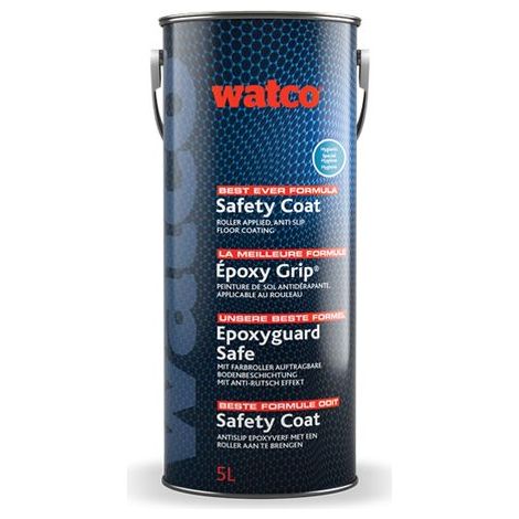 Watco Epoxyguard Safe Hygiene Beste Formel, zweikomponentige Epoxidharz Beschichtung, Kieselgrau RAL 7032 5L