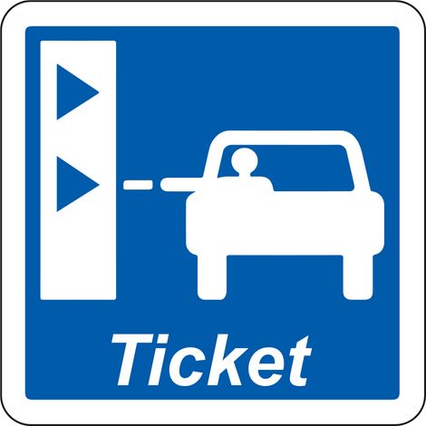 Panneau Indication C62 – Présignalisation borne de ticket de péage – Carré Classe 1 350 mm – Gamme BRETAGNE (1/5)