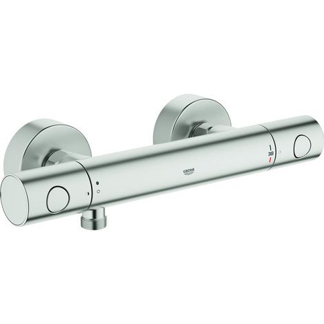 Grohe – Douche murale Grt 1000 Cosmo M Thm – Surface StarLight – Poignée MetalGrip ergonomique – Verrouillage de sécurité à 38 °C