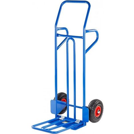Diable chariot manutention charge maxi 150 kg acier solide pneus 80 mm
