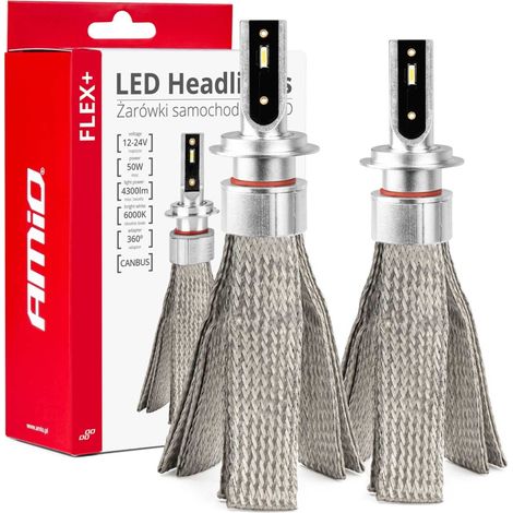 Bombillas LED para coche serie Flex+ H7 12V 24V 6000K Canbus amio-03659 (1/5)