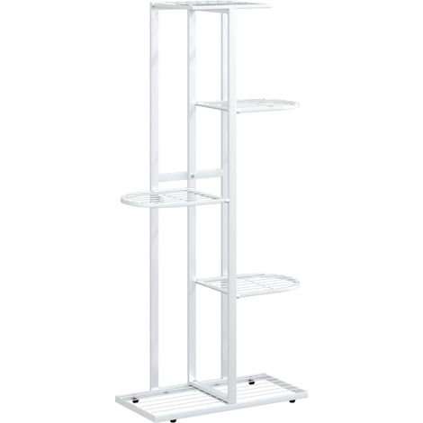 Maison Exclusive - Blumenständer 5-Etagen 43x22x98 cm Weiß Metall