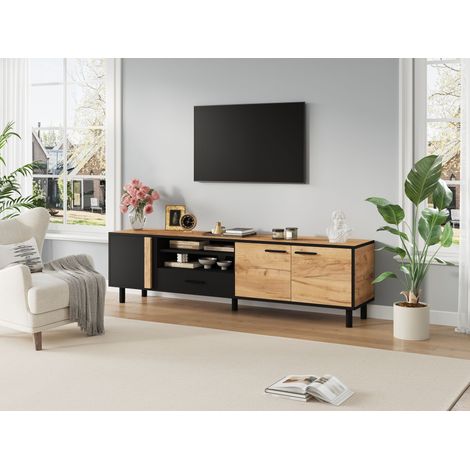 Armoire de télévision de 18032,550 cm. Meuble de rangement pour la télévision, avec 3 compartiments et 1 étagère. Tablette de télévision. Support pour la télévision (1/5)