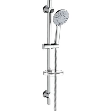 Saliscendi Mirto cromo asta con 2 supporti regolabili