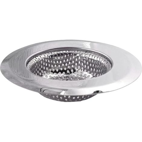 Colador para fregadero de cocina, filtro de desagüe de acero inoxidable, cesta grande de borde ancho, colador de desagüe, recolector de alimentos para fregadero de cocina (1/5)