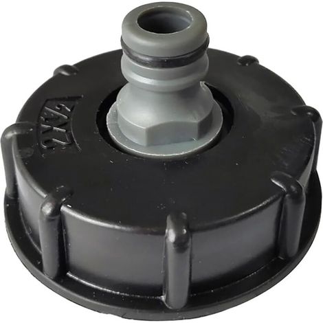 Adattatore per serbatoio IBC in plastica KZQ S60X6 con tappo filettato spesso per serbatoio dell'acqua da 1/2" per valvola IBC Ton (1/2)