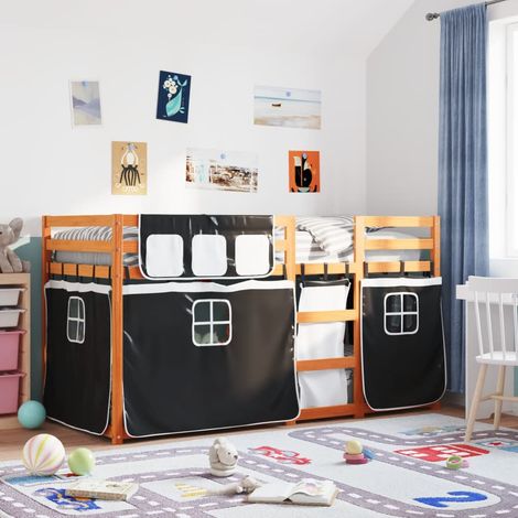 Lit superposé sans matelas-Cadre de lit 80x200 cm bois de pin massif 886272 (1/5)