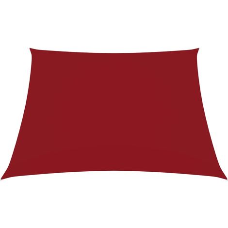 Telo parasole a vela in tessuto oxford quadrato 6 x 6 m rosso 020009532