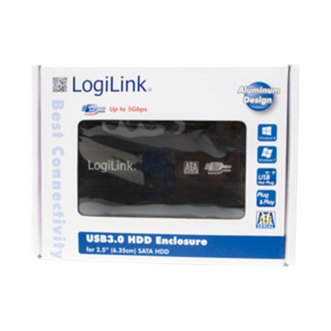 Boîtier pour disques durs LOGILINK, 6,35 cm (2,5"), USB 3.0 vers SATA (1/4)
