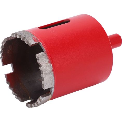 Foret à scie ondulée à revêtement diamant rouge pour marbre et béton, manche droit, 50 mm (1/5)
