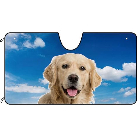 Pare-soleil pour pare-brise de voiture chien, motif chien maltais (1/5)