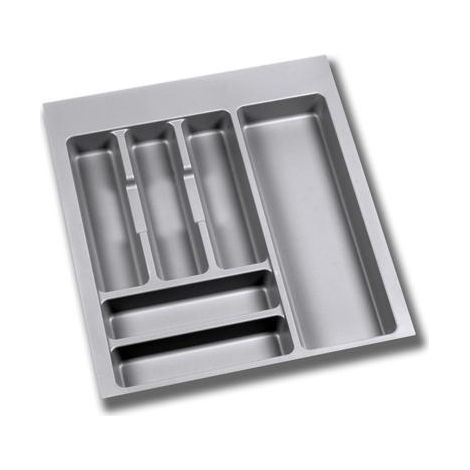 Emuca Cubertero Optima para cajón Universal, módulo 500mm, Plástico, Gris - (1/10)