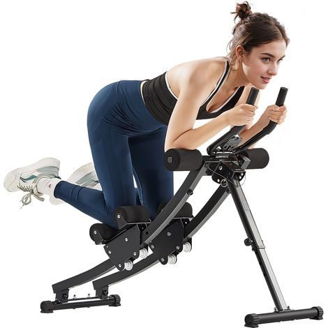 Mophorn Dual-Track-Bauchmuskeltrainingsgerät – Bauchmuskelgerät für das Heim-Fitnessstudio. Core- und Bauchtrainer für Frauen, 200 kg Tragkraft