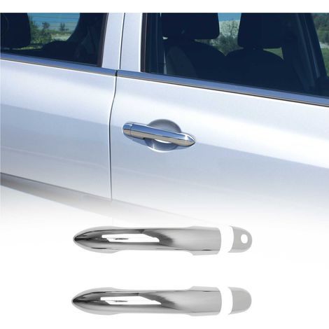 OMAC Couverture de poignée de porte Compatible avec Renault Clio 2005-2012 en Acier chromé (1/5)