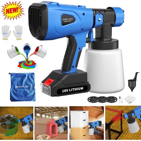 Système de peinture à batterie au lithium pistolet à peinture électrique 1000 ml pour rénovation