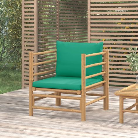 Canapé de jardin design industriel style avec coussins vert bambou -BV12553 (1/5)