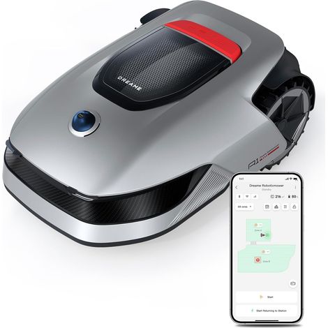 Dreame Intelligent Mahroboter A1, Rasenmaher Roboter, App-Steuerung, OmniSense-Technologie, Intuitives Bereichsmanagement, Mahflache bis zu 2000 ㎡, max. Steigung 45 %