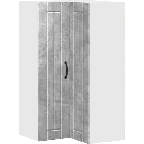 Maison Exclusive - Mobile angolare per parete LUCCA Grigio Cemento
