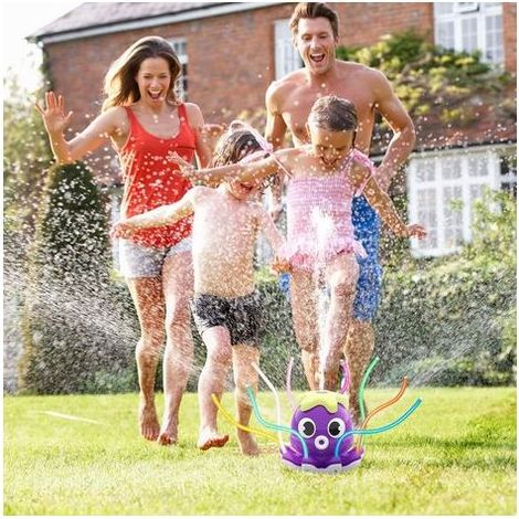 Jeux d Eau Exterieur pour Enfants 3 4 5 6 7 8 9 10 Ans, Jeu d'eau Sprinkler Jouets d'arrosage Arroseurs Jeu d'eau Pieuvre Jeux Exterieur - Jeu de Plein Air Enfant (Pourpre)