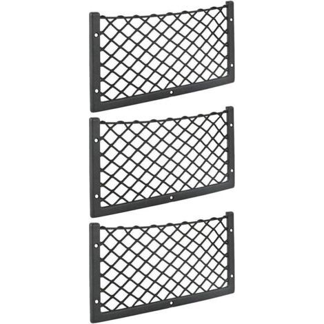 Kartokner - Set di 3 reti portaoggetti per auto - 36 x 18 cm - Alta elasticità, rete portaoggetti per bagagliaio per riviste - T4 T5 T6 - Per furgone, roulotte, camper, camion
