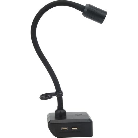 Lampe de travail LED sans fil à col de cygne, 3 modes d'éclairage, double alimentation USB avec crochet pour batterie 14,4 V - 20 V (1/5)