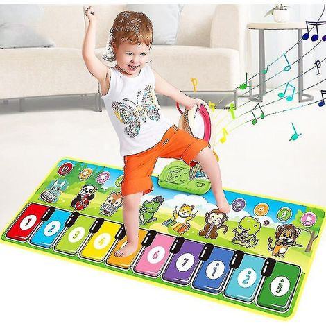 Tapis musical pour bébé, tapis de jeu piano, tapis de jeu tactile, couverture musicale piano au sol, clavier, tapis de danse, jouet pour enfants, cadeau pour tout-petits 2023 (1/5)